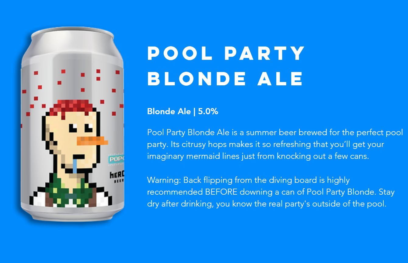 Heroes Pool Party Blonde Ale – 330ml