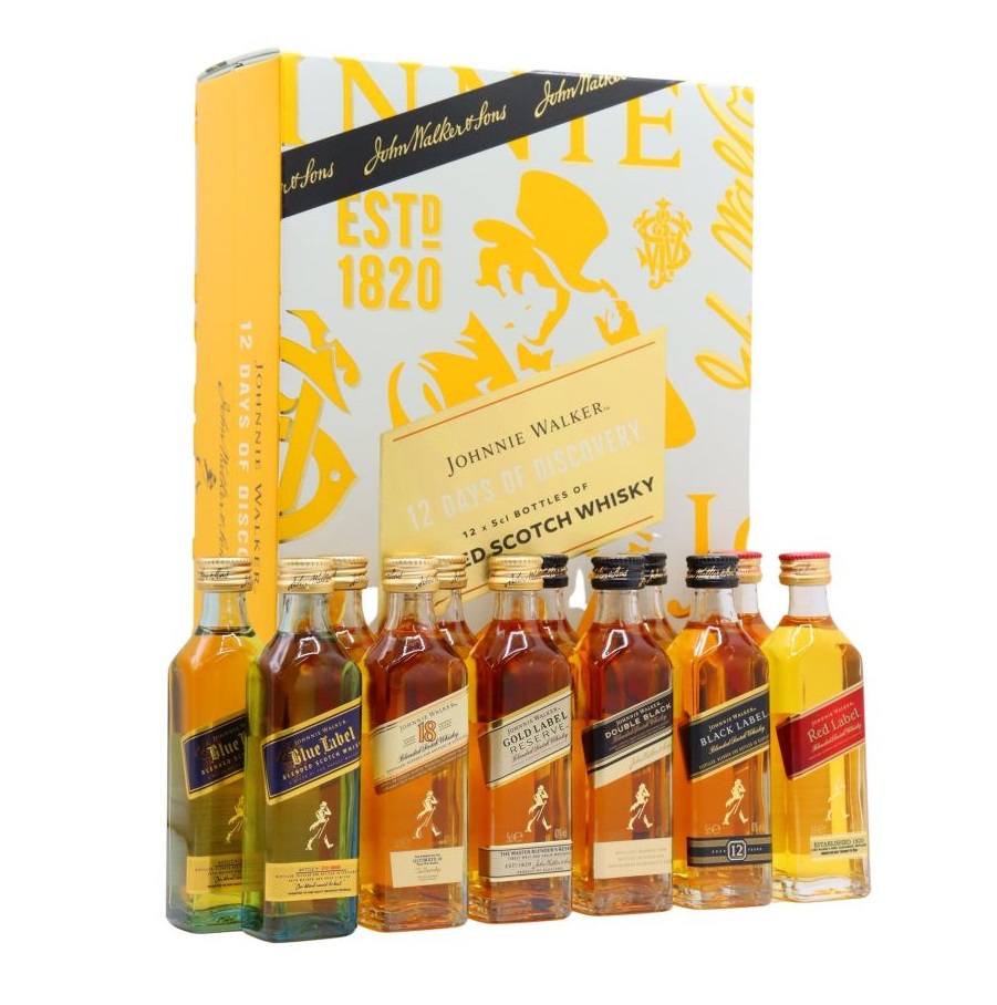 Johnnie Walker 12 Days of Discovery Gift Sets 12 x 50ml